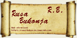 Rusa Bukonja vizit kartica
